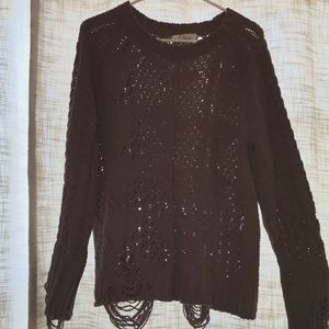 Distressed sweater